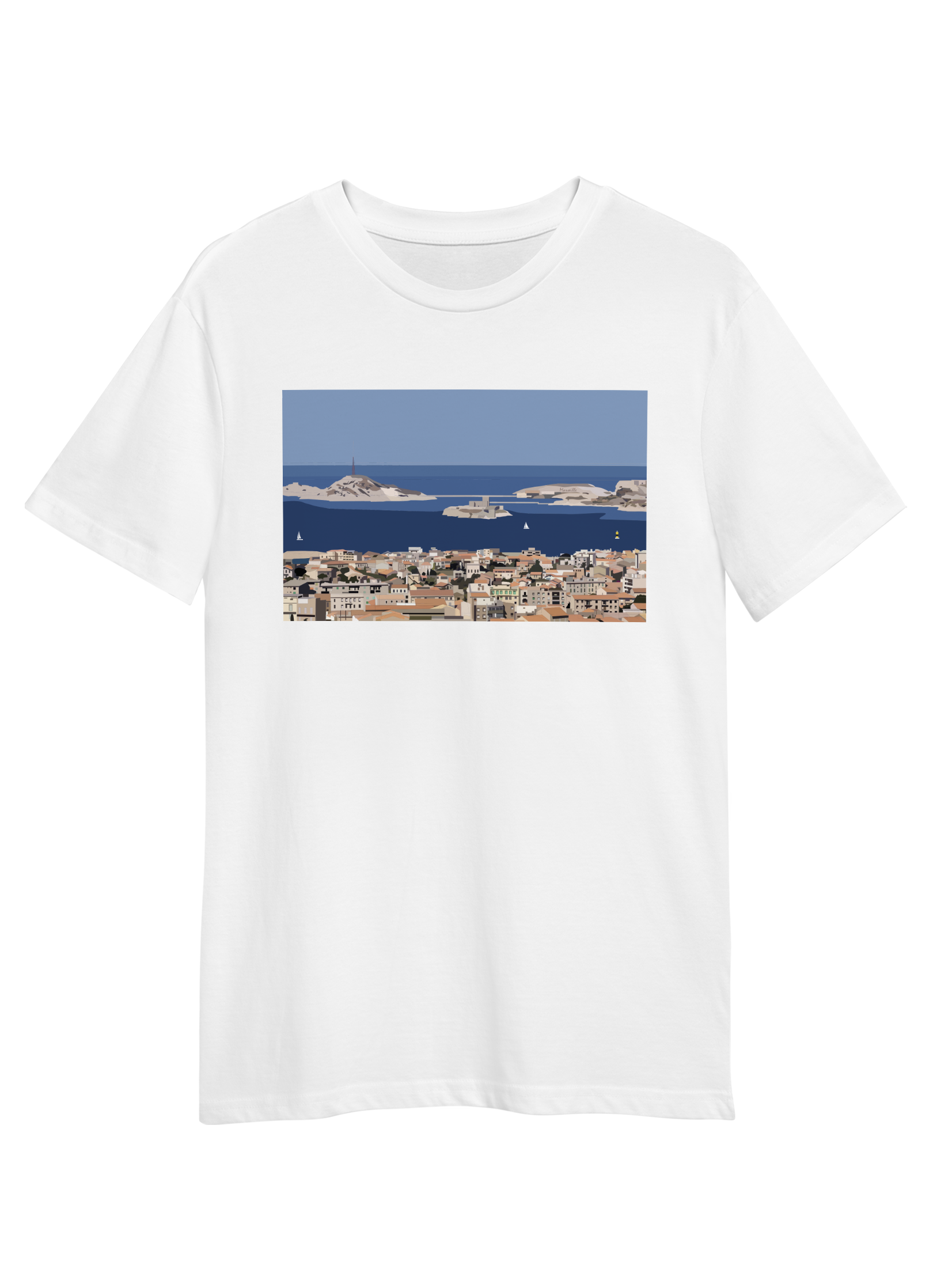 Tee shirt made in France blanc frioul - Fil Rouge
