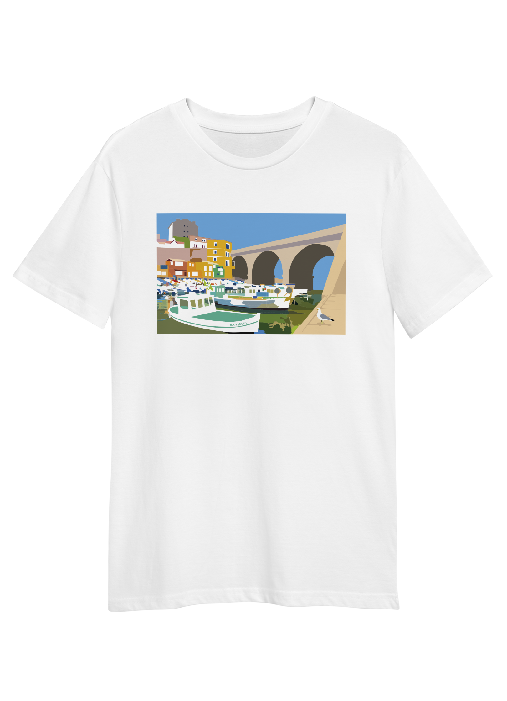 Tee shirt made in France blanc vallon des auffes - Fil Rouge