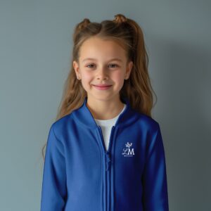 Tenue scolaire VESTE PEDRO bleue Collège les Mimosas - Boutique Fil Rouge