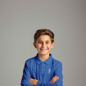 Tenue scolaire POLO MARTY bleu Collège Jean Franco - Boutique Fil Rouge