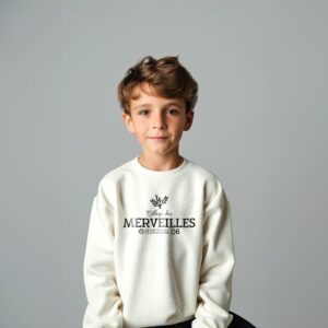 Tenue scolaire SWEATSHIRT RAYMOND blanc Collège des Merveilles - Boutique Fil Roug