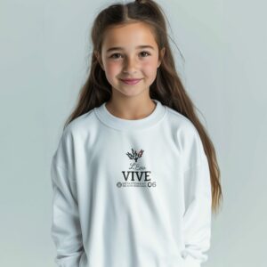 SweatGirl Broderie Blanc Carre Vive