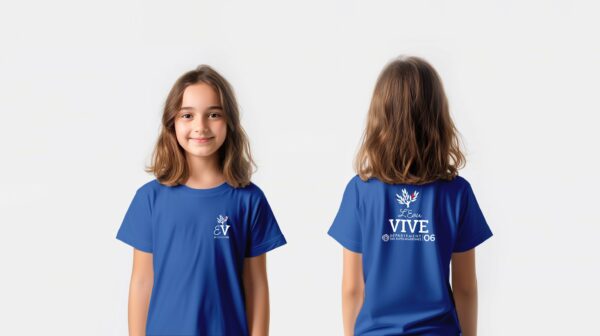 Tenue scolaire TEE-SHIRT BENOIT bleu Collège l’Eau Vive - Boutique Fil Rouge