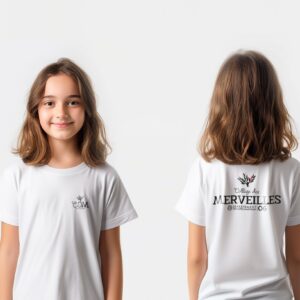 Tenue scolaire TEE-SHIRT LOIC blanc Collège des Merveilles - Boutique Fil Rouge