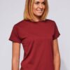 Le tee shirt classique, droit en coton bio – Bordeaux