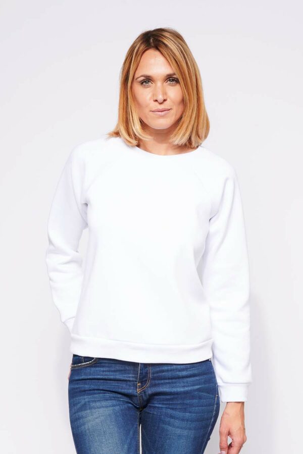 sweatshirt manches raglan sophia blanc