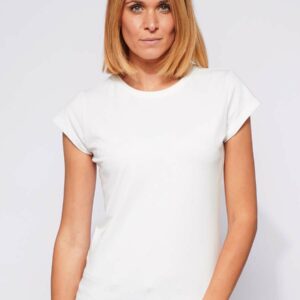 Le tee shirt ajusté Louison en coton bio, très doux – Blanc
