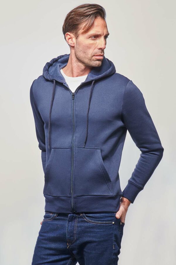 La veste zippée gris marine