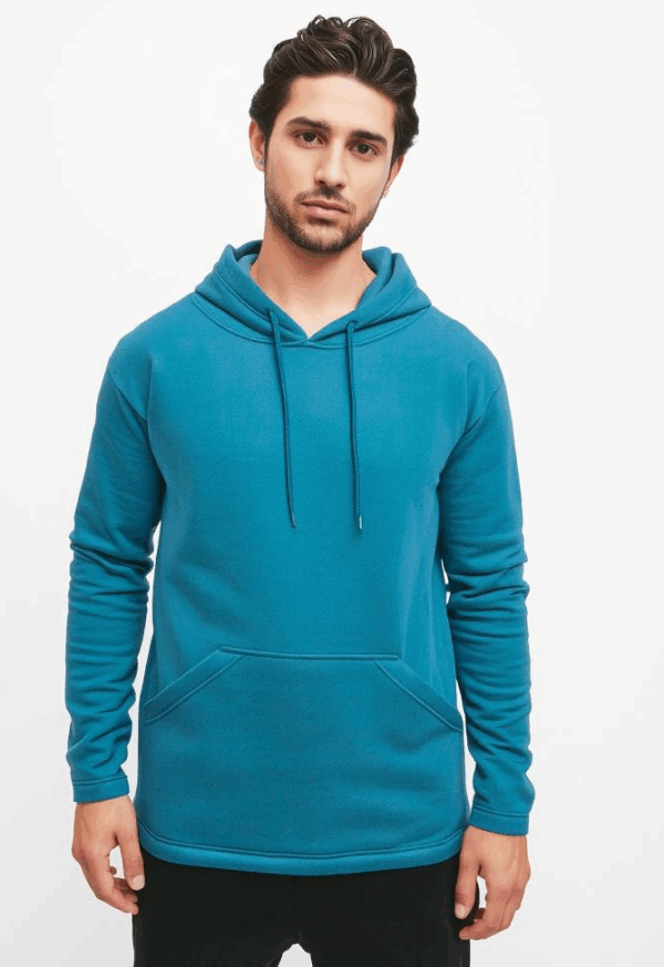 hoodie sam bleu canard face