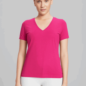 Le tee-shirt ajusté col V en coton bio Betty